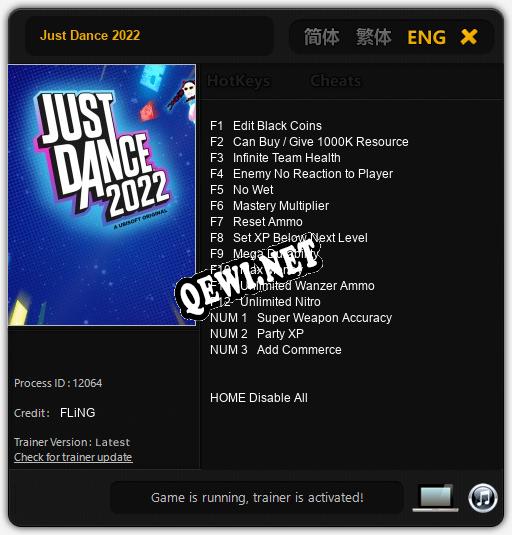 Just Dance 2022: Трейнер +15 [v1.5]