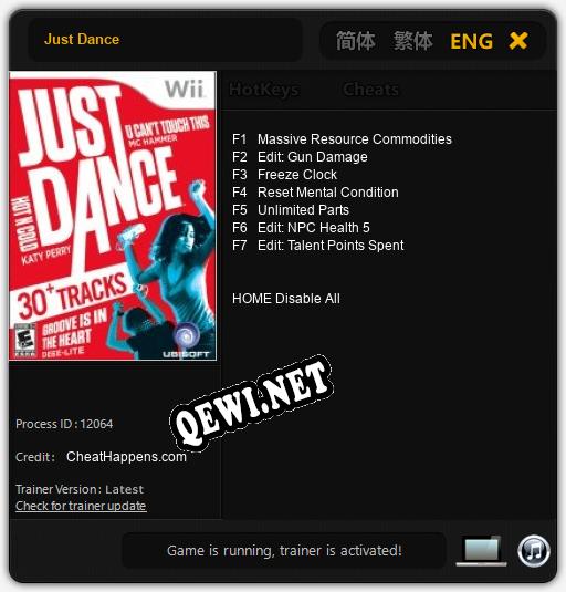 Just Dance: Читы, Трейнер +7 [CheatHappens.com]