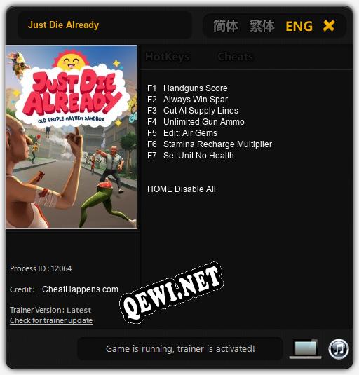 Just Die Already: Трейнер +7 [v1.2]