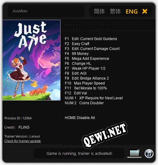 JustAxe: Трейнер +14 [v1.7]