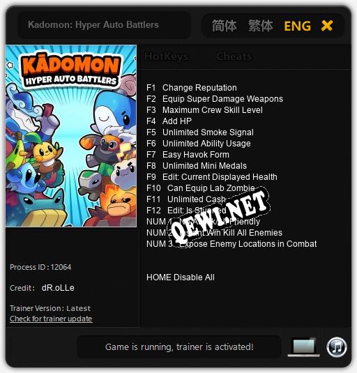 Kadomon: Hyper Auto Battlers: Трейнер +15 [v1.6]