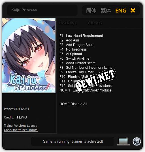 Kaiju Princess: Читы, Трейнер +13 [FLiNG]
