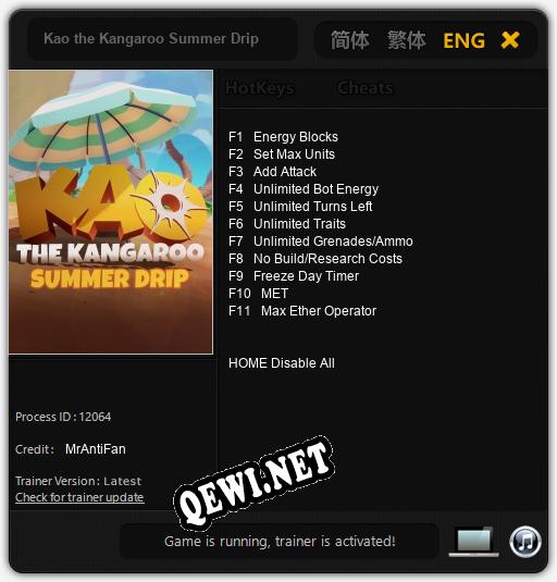 Kao the Kangaroo Summer Drip: Трейнер +11 [v1.8]