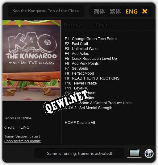 Kao the Kangaroo Top of the Class: ТРЕЙНЕР И ЧИТЫ (V1.0.51)