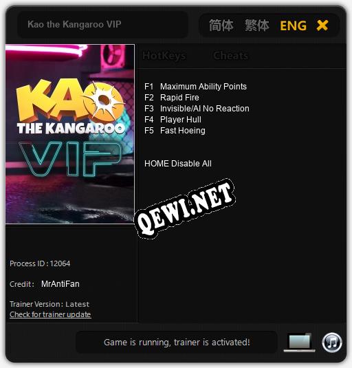 Трейнер для Kao the Kangaroo VIP [v1.0.8]