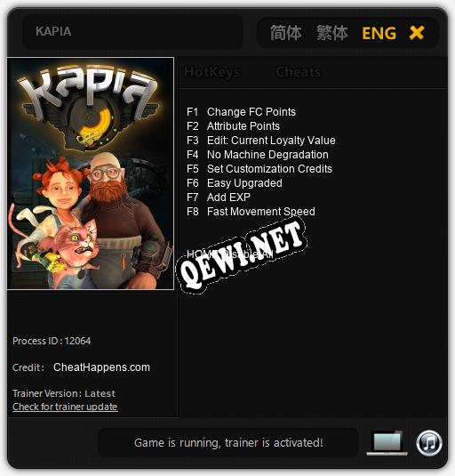 Трейнер для KAPIA [v1.0.3]