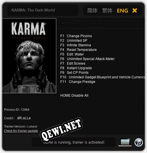 KARMA: The Dark World: ТРЕЙНЕР И ЧИТЫ (V1.0.53)