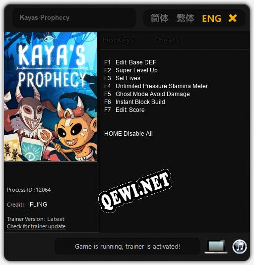 Трейнер для Kayas Prophecy [v1.0.4]
