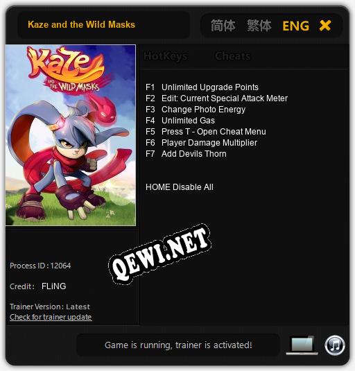 Kaze and the Wild Masks: ТРЕЙНЕР И ЧИТЫ (V1.0.7)