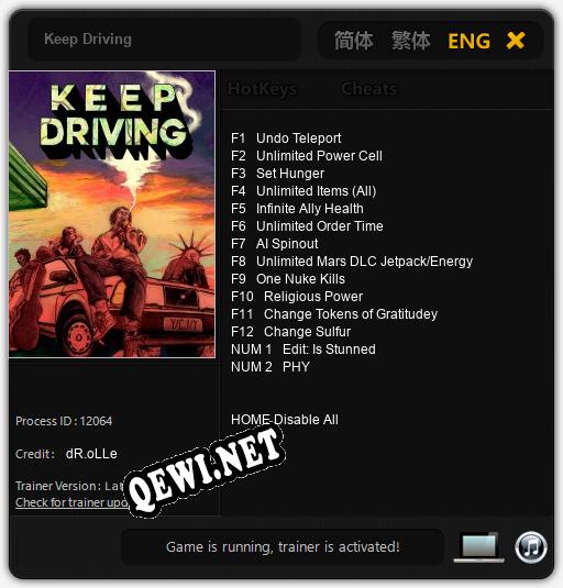 Трейнер для Keep Driving [v1.0.4]