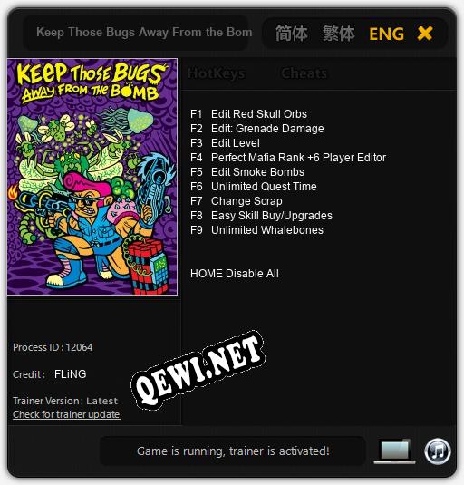 Трейнер для Keep Those Bugs Away From the Bomb [v1.0.8]