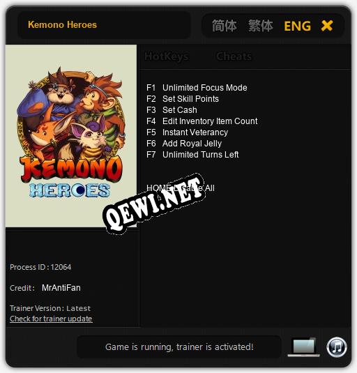 Kemono Heroes: ТРЕЙНЕР И ЧИТЫ (V1.0.47)