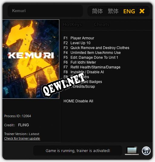 Трейнер для Kemuri [v1.0.3]