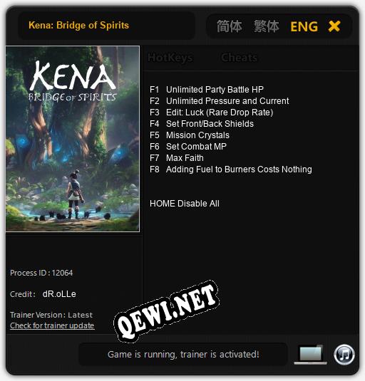 Kena: Bridge of Spirits: ТРЕЙНЕР И ЧИТЫ (V1.0.35)