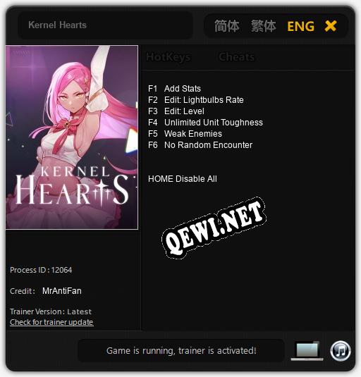 Kernel Hearts: Трейнер +6 [v1.5]