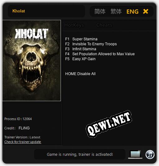 Трейнер для Kholat [v1.0.5]