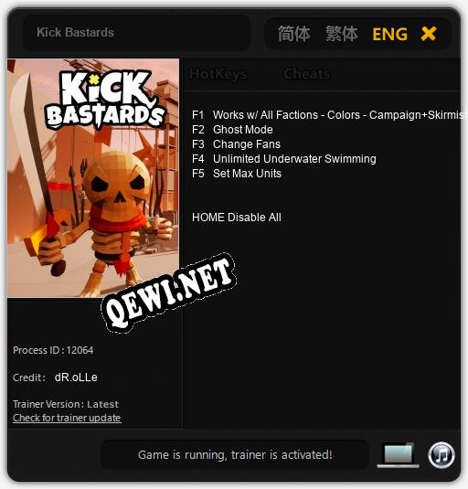 Kick Bastards: ТРЕЙНЕР И ЧИТЫ (V1.0.33)