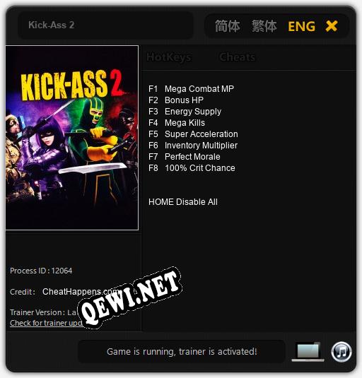Трейнер для Kick-Ass 2 [v1.0.1]