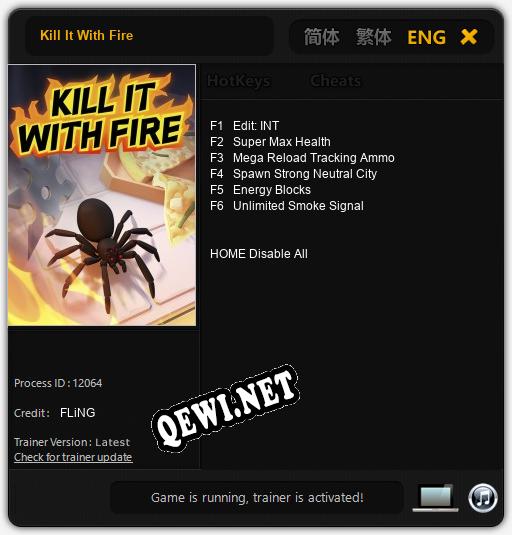 Kill It With Fire: Трейнер +6 [v1.3]