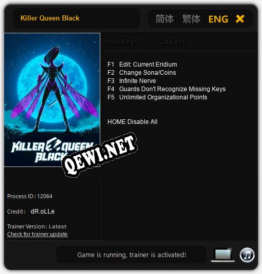 Killer Queen Black: Трейнер +5 [v1.4]