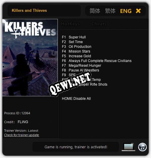 Killers and Thieves: ТРЕЙНЕР И ЧИТЫ (V1.0.55)