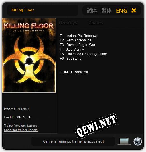 Killing Floor: ТРЕЙНЕР И ЧИТЫ (V1.0.86)