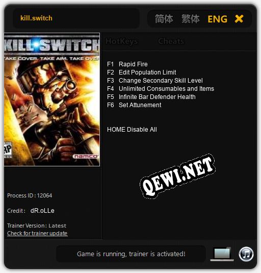 kill.switch: Трейнер +6 [v1.6]
