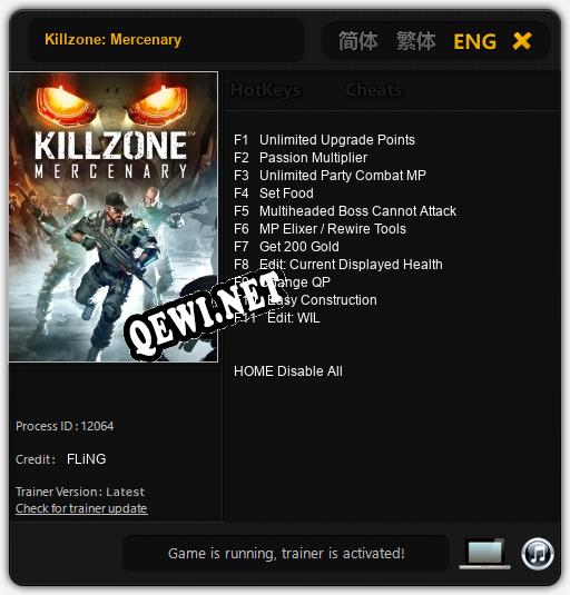 Killzone: Mercenary: ТРЕЙНЕР И ЧИТЫ (V1.0.35)