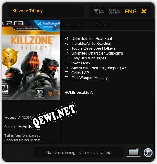 Killzone Trilogy: Читы, Трейнер +9 [MrAntiFan]