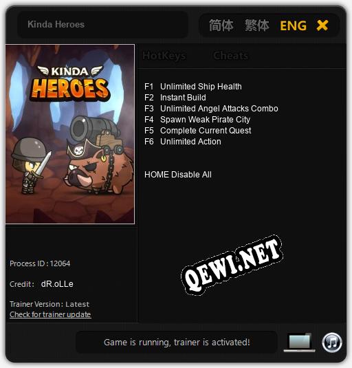 Kinda Heroes: Трейнер +6 [v1.6]