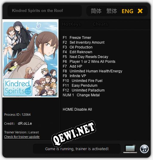 Kindred Spirits on the Roof: ТРЕЙНЕР И ЧИТЫ (V1.0.40)