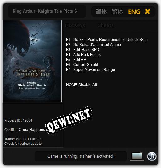 Трейнер для King Arthur: Knights Tale Picts Skirmish [v1.0.9]