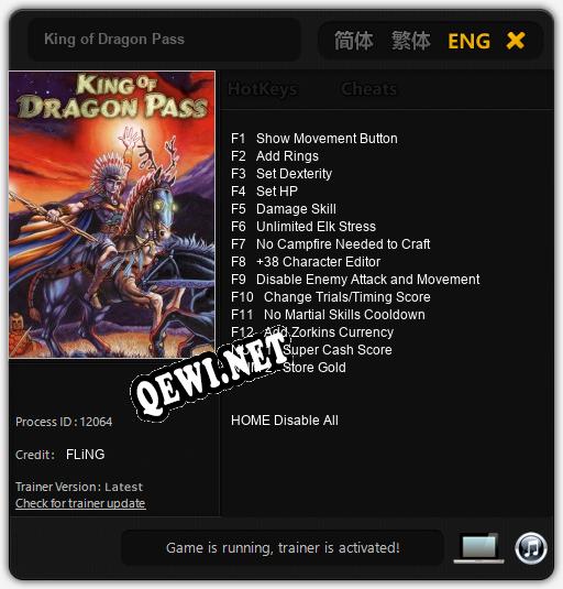 King of Dragon Pass: Трейнер +14 [v1.1]