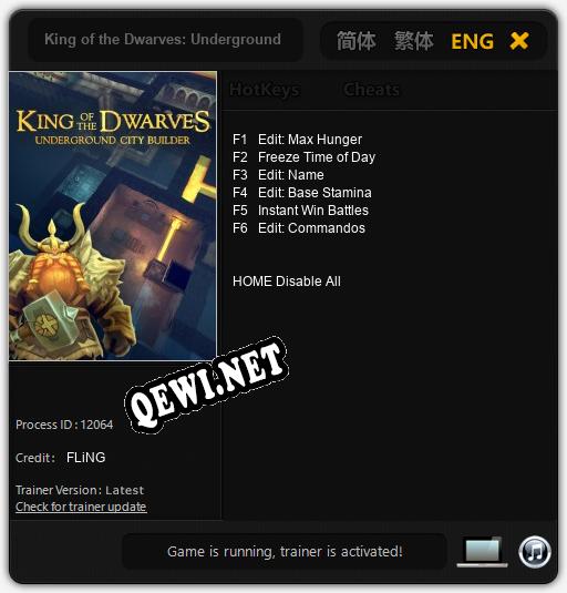 King of the Dwarves: Underground City Builder: ТРЕЙНЕР И ЧИТЫ (V1.0.19)