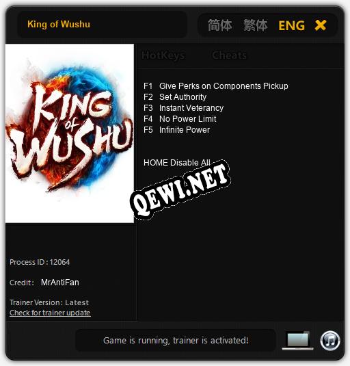 King of Wushu: Читы, Трейнер +5 [MrAntiFan]