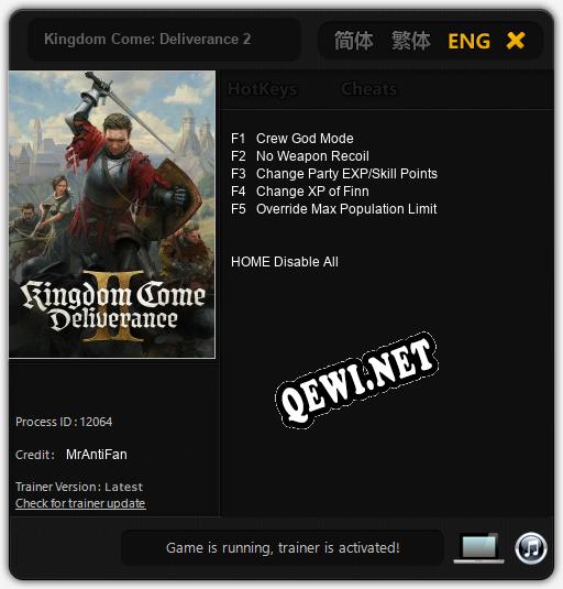 Kingdom Come: Deliverance 2: Трейнер +5 [v1.1]