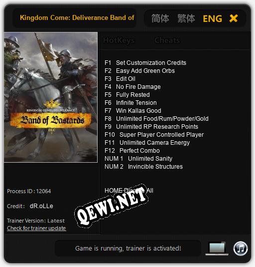 Kingdom Come: Deliverance Band of Bastards: Трейнер +14 [v1.4]