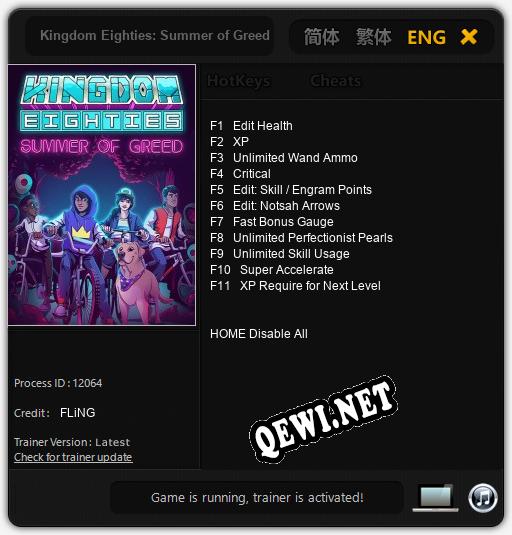 Kingdom Eighties: Summer of Greed: Трейнер +11 [v1.1]