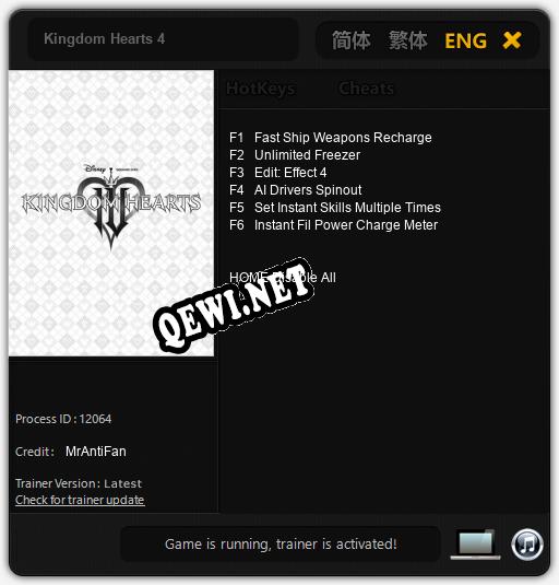 Kingdom Hearts 4: Трейнер +6 [v1.7]