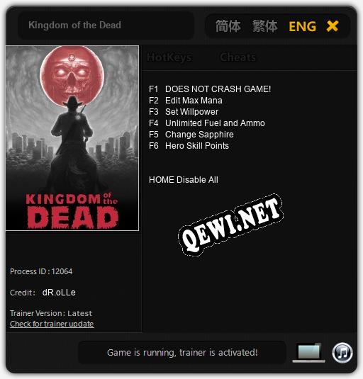 Трейнер для Kingdom of the Dead [v1.0.7]