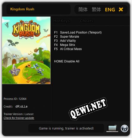 Kingdom Rush: ТРЕЙНЕР И ЧИТЫ (V1.0.30)