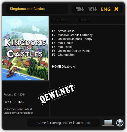 Трейнер для Kingdoms and Castles [v1.0.7]