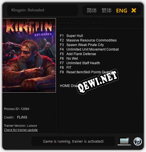 Kingpin: Reloaded: Читы, Трейнер +9 [FLiNG]