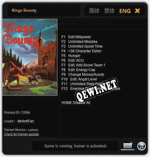 Kings Bounty: ТРЕЙНЕР И ЧИТЫ (V1.0.63)