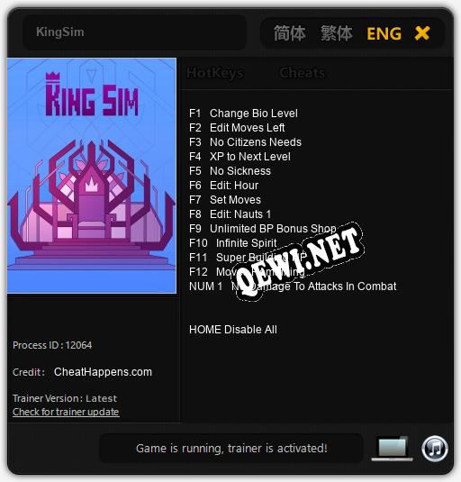 KingSim: Трейнер +13 [v1.3]