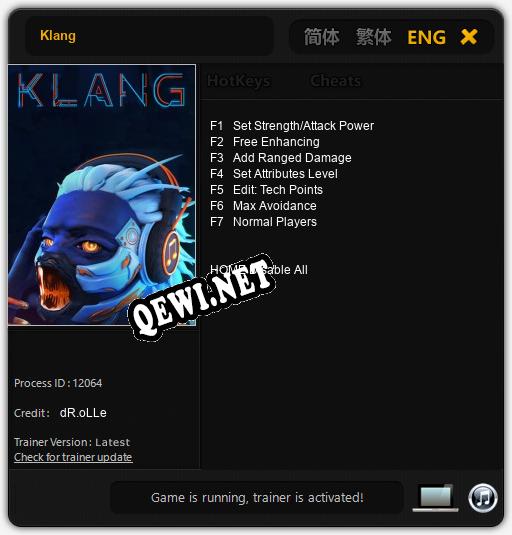 Klang: Читы, Трейнер +7 [dR.oLLe]