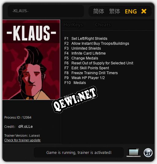 -KLAUS-: Трейнер +10 [v1.4]