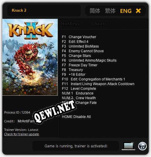Knack 2: Читы, Трейнер +15 [MrAntiFan]