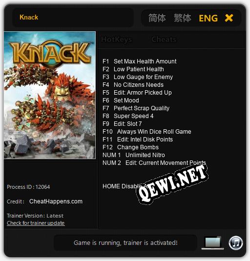 Knack: Трейнер +14 [v1.9]