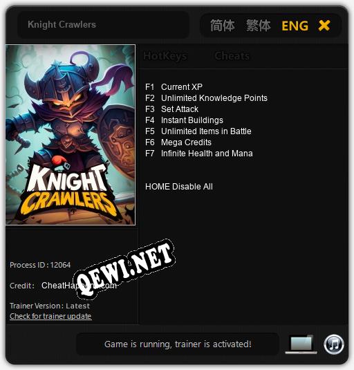 Knight Crawlers: Трейнер +7 [v1.5]